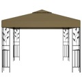 Gazebo 3x3 M 180 G/m² Cinza-acastanhado