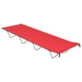 Cama de Campismo 180x60x19 cm Tecido Oxford e Aço Vermelho