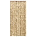 Cortina Anti-insetos 90x220 cm Chenille Bege e Castanho