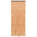 Cortina Anti-insetos 56x185 cm Chenille Ocre e Branco