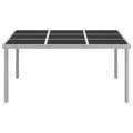 Mesa de Jantar para Jardim 170x170x74,5 cm Vidro e Aço