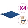 Almofadões P/ Cadeiras Jardim 4 pcs 40x40x4 cm Tecido Azul Real