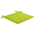 Almofadões Cadeira Jardim 2pcs 40x40x4cm Tecido Verde Brilhante