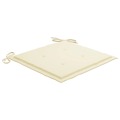 Almofadões P/ Cadeiras de Jardim 4 pcs 50x50x4 cm Tecido Creme