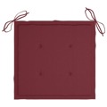 Almofadões Cadeiras Jardim 6pcs 50x50x4cm Tecido Vermelho Tinto