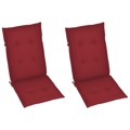 Almofadões P/ Cadeiras Jardim 2 pcs 120x50x4 cm Vermelho Tinto