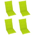 Almofadões P/ Cadeiras de Jardim 4 pcs 120x50x4 cm Verde-claro