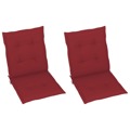 Almofadões P/ Cadeiras Jardim 2 pcs 100x50x4 cm Vermelho Tinto