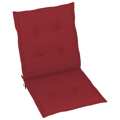 Almofadões P/ Cadeiras Jardim 4 pcs 100x50x4 cm Vermelho Tinto