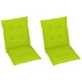 Almofadões P/ Cadeiras de Jardim 2 pcs 100x50x4 cm Verde-claro
