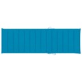 Almofadão para Espreguiçadeira 200x60x4 cm Tecido Azul