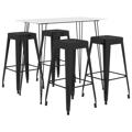 Conjunto de Bar Branco e Preto 5 pcs