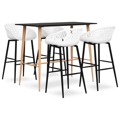 Conjunto de Bar Preto e Branco 5 pcs