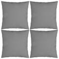 Almofadas Decorativas 4 pcs 40x40 cm Tecido Cinzento