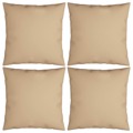 Almofadas Decorativas 4 pcs 40x40 cm Tecido Bege