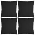 Almofadas Decorativas 4 pcs 40x40cm Tecido Preto