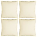 Almofadas Decorativas 4 pcs 50x50 cm Tecido Creme