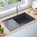 Lava-louça cozinha orifício extravas. cuba dupla granito cinza - BoutikXL  Loja Online