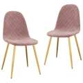 Cadeiras de Jantar 2 pcs Veludo Rosa