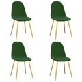 Cadeiras de Jantar 4 pcs Veludo Verde-escuro