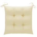 Almofadões de Cadeira 2 pcs 40x40x7 cm Tecido Branco Nata