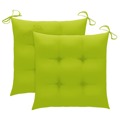 Almofadões de Cadeira 2 pcs 50x50x7 cm Tecido Verde Brilhante