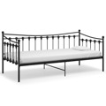 Sofá-cama 90x200 cm Metal Preto