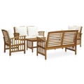 Conjunto Lounge de Jardim C/ Almofadões Acácia Maciça 5 pcs