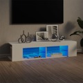 Móvel de Tv com Luzes LED 135x39x30 cm Branco