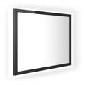 Espelho Casa Banho LED 60x8,5x37 cm Contrapl. Preto Brilhante