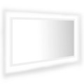 Espelho Casa de Banho LED 80x8,5x37 cm Contraplacado Branco