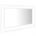 Espelho de Casa de Banho LED 90x8,5x37 cm Contraplacado Branco