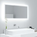 Espelho Casa de Banho LED 90x8,5x37 cm Contr. Branco Brilhante