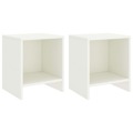 Mesas de Cabeceira 2 pcs 35x30x40cm Madeira Pinho Maciça Branco