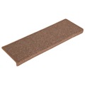 Tapete/carpete para Degraus 15 pcs 65x25 cm Castanho