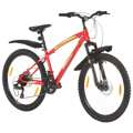 Bicicleta de Montanha 21 Velocidades Roda 26" 36 cm Vermelho