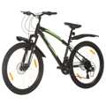 Bicicleta de Montanha 21 Velocidades Roda 26" 36 cm Preto