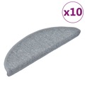 Tapetes de Escadas 10 pcs 56x20 cm Cinza-claro