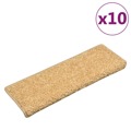 Tapetes de Escadas 10 pcs 65x25 cm Bege