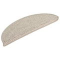 Tapetes Escada Adesivos Aspeto Sisal 15 pcs 56x20 cm Prateado