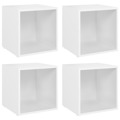 Móveis de Tv 4 pcs 37x35x37 cm Contraplacado Branco