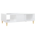 Mesa de Centro 103,5x60x35 cm Contraplacado Branco Brilhante