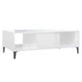 Mesa de Centro 103,5x60x35 cm Contraplacado Branco Brilhante