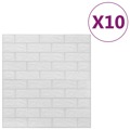 Papel de Parede 3D Autoadesivo Tijolos 10 pcs Branco