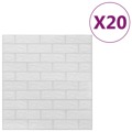 Papel de Parede 3D Autoadesivo Tijolos 20 pcs Branco