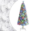 Árvore de Natal Artificial C/ Leds 210 cm Fibra ótica Branco