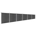 Conjunto de Painel de Vedação Wpc 1045x186 cm Preto