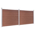 Conjunto Painel de Cerca 353x146 cm Wpc Castanho