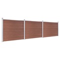 Conjunto Painel de Cerca 526x146 cm Wpc Castanho