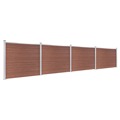 Conjunto Painel de Cerca 699x146 cm Wpc Castanho